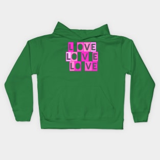 Love block print Kids Hoodie